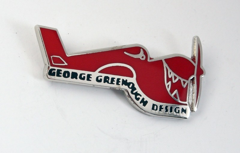 1 FREE Classic Surfing Logo George Greenough enamel pins, surf, surfboard