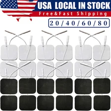 40 TENS Electrode Pads EMS Replacement Unit 7000 3000 2x2 Muscle Stimulator BULK