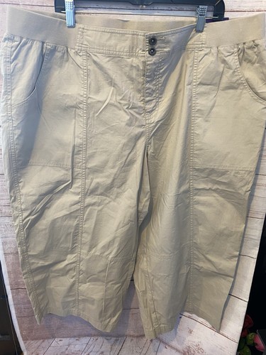 Lane Bryant Capris Womens 24 Tan Khakis 