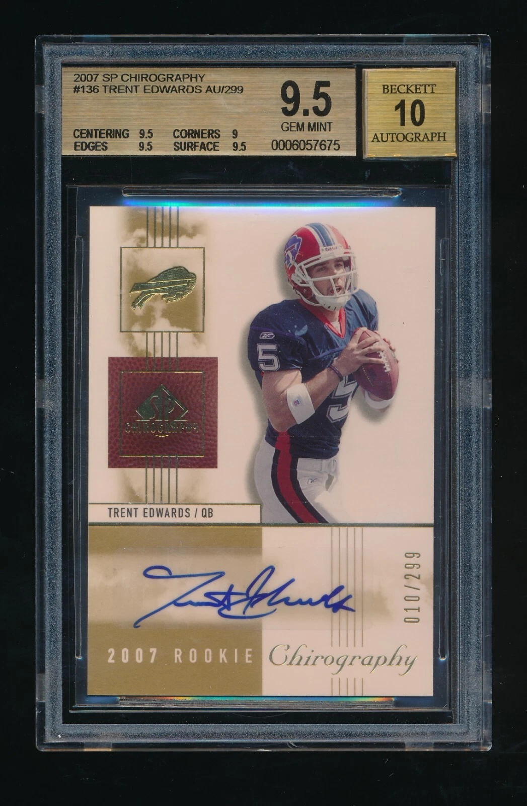 Trent Edwards SP Chirography #136 Autograph