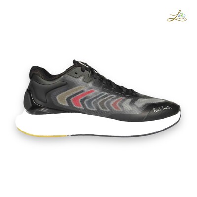 Paul Smith Atom Sneaker schwarz bunt gestreift Größe EU 44 UK 10 Made in Italy
