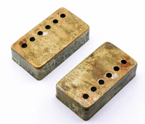 AGP ™ - Aged Relic Chrome Humbucker Cover Set 50mm Pole Spacing #4112517