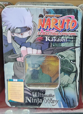 BANDAI NARUTO TCG ULTIMATE NINJA WAY ''KAKASHI TIN'' (6 BOOSTERS) FACTORY SEALED