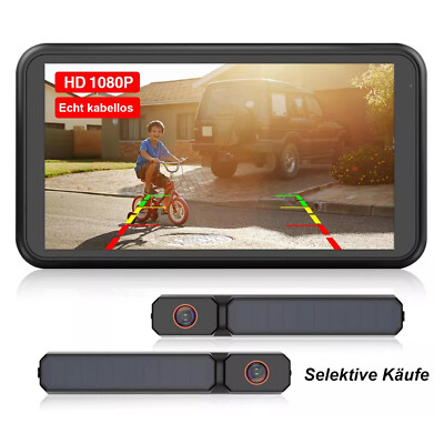 AUTO-VOX Solar Rückfahrkamera Kabellos mit 5'' 1080P Monitor +1 oder 2 Kameras DE