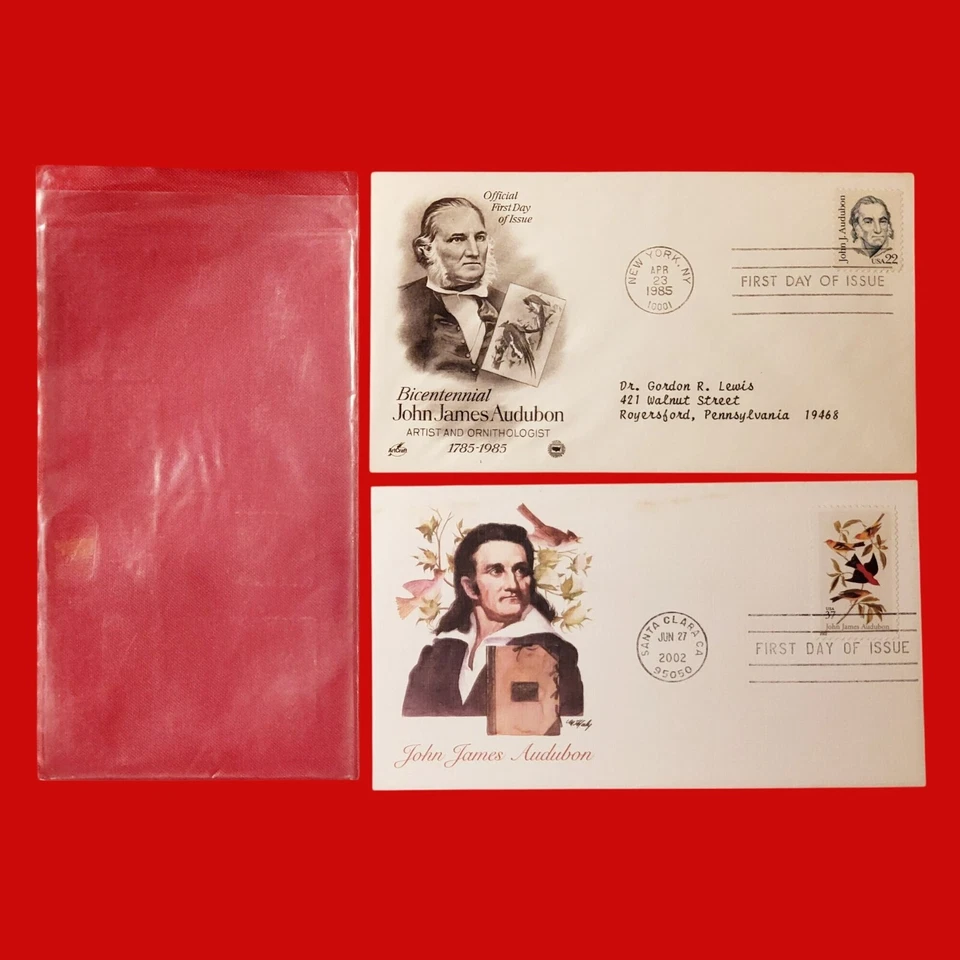 First Day of Issue John James Audubon Stamp Cache Envelope - Image 3 of 4