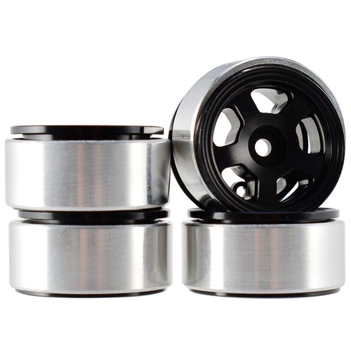 4x Cerchi Beadlock in Metallo Ruota 1,1" per RC Crawler Auto TRX4M 1/24 Assiale SCX24 RGT - Foto 14 di 27