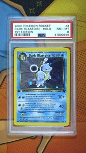 Pokemon Card: 1st Edition DARK BLASTOISE HOLO PSA 8 NM-MINT (Team