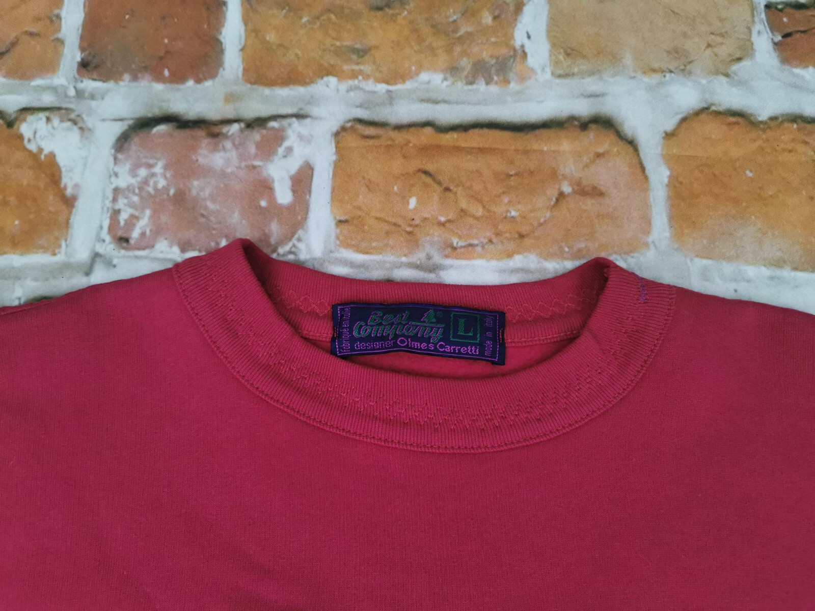 New Best Company Vintage Pullover Olmes Carretti Italy Horse Red Size L New image 6