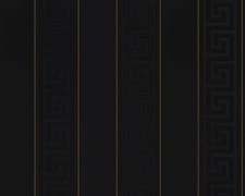 AS Creation Versace Vliestapete Streifen Metallic Schwarz Gold 935244