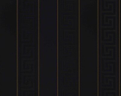 AS Creation Versace Vliestapete Streifen Metallic Schwarz Gold 935244