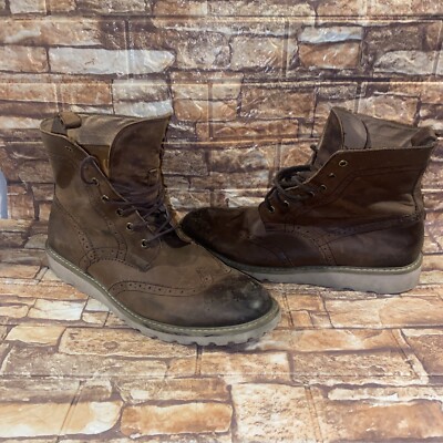 American Eagle Outfitters Brown Leather Wingtip Ankle Boots Shoes Men’s  size 13