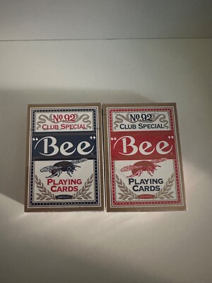 VTG Bee Club Special Playing Cards No 92 Cambric Finish Back No 67 premium club