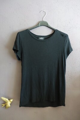 A.P.C T-Shirt, APC, Viscose, Leinen, schwarz, S, Shirt, Oberteil