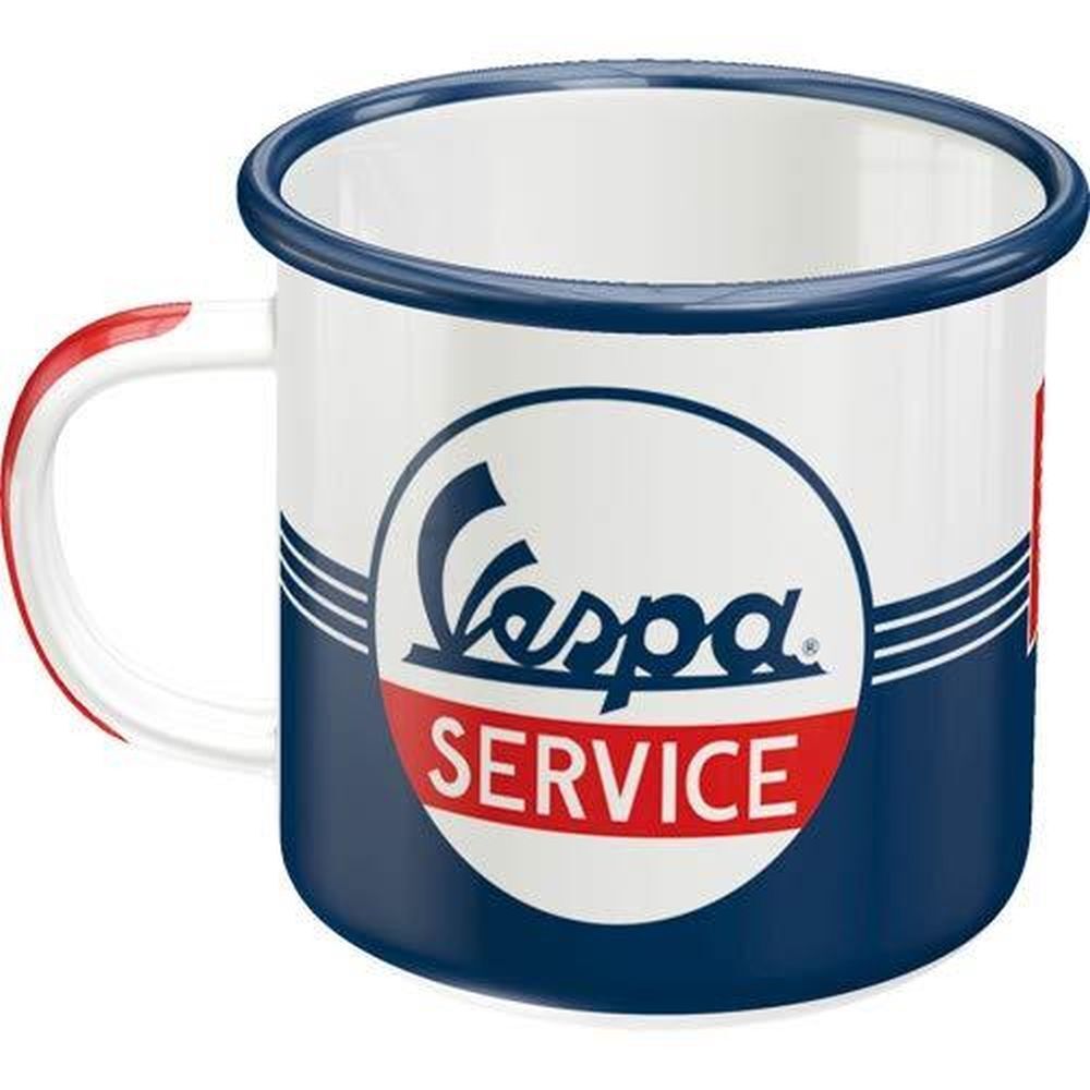 Nostalgic-Art - Retro Emaille-Becher Kaffeetasse Kaffeepott - Vespa-Service