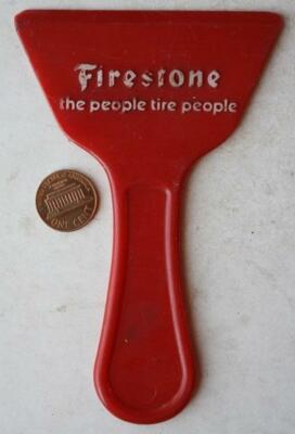 1960-70s Era Noblesville Indiana Firestone Tire Factory & Stores ice scraper----