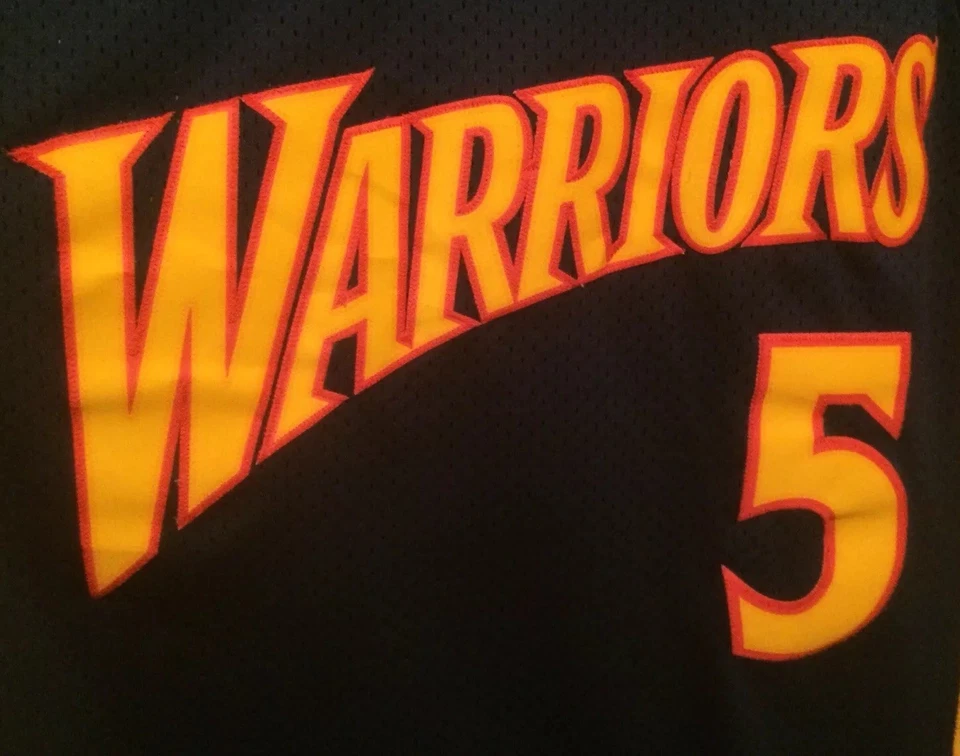 Camiseta Baron Davis Golden State Warriors NBA Auténtica Reebok Hombres M #5 Curry HWC Foto 4 de 4