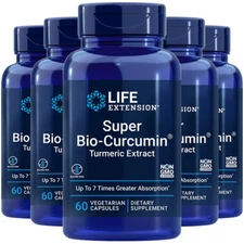 Super Bio-Curcumin Turmeric Extract, 400mg 5X60 Caps Life Extension BCM-95