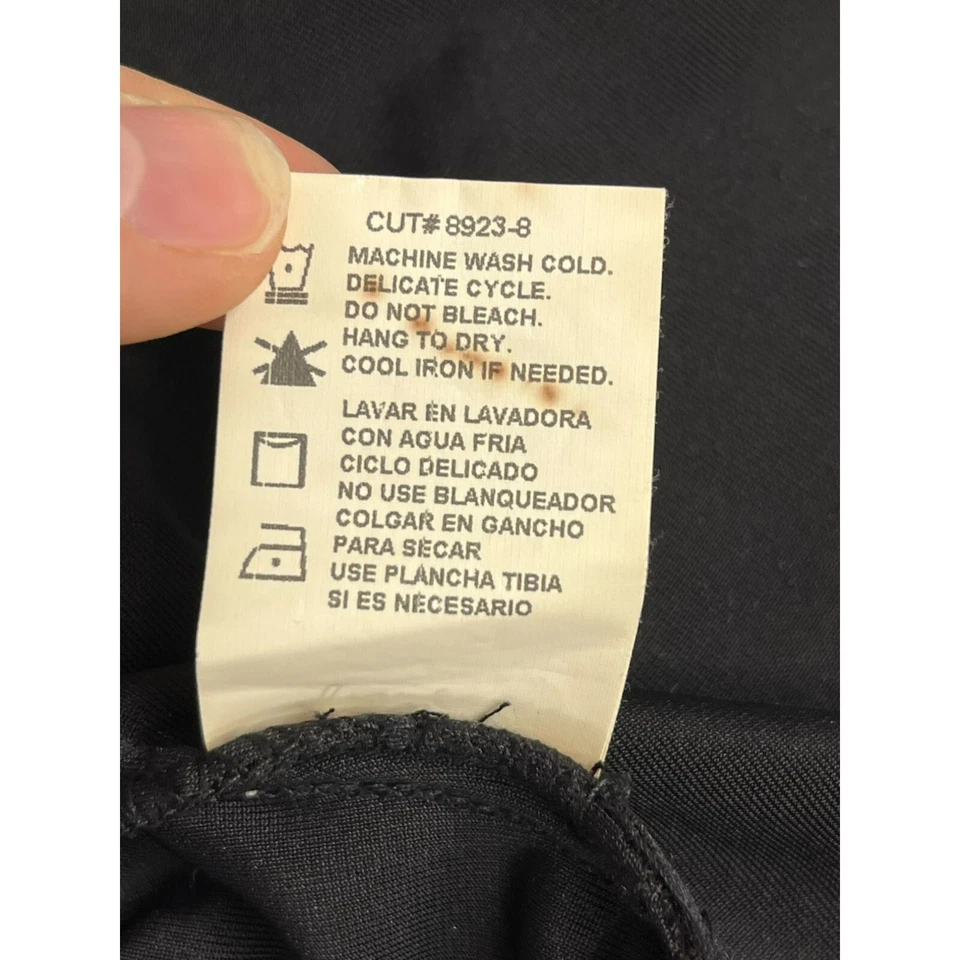 ВИНТАЖНЫЙ велюровый кардиган для девочек 16 черный синий цветок кнопка длинным рукавом США 90-е - Изображение 4 из 4