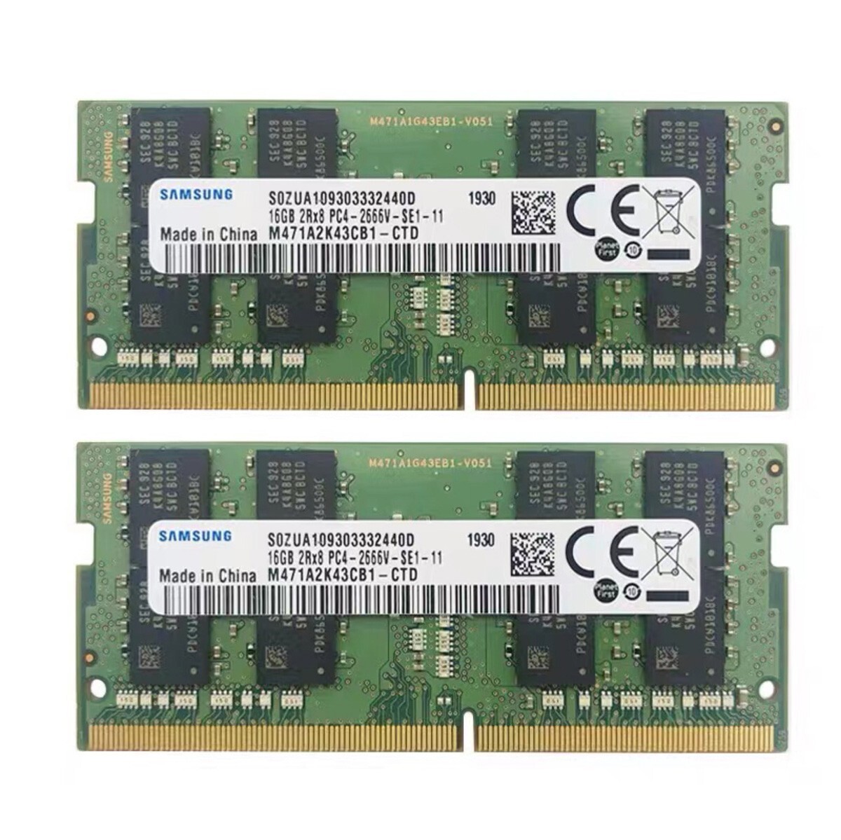 SAMSUNG DDR4-2666 32GB(16GB×2) Samsung 32GB (2x16GB) DDR4 2666MHz PC4-21300 (PC4-2666V) CL19