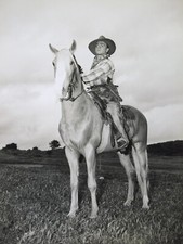 Vtg movie photograph - 1930s James Cagney on horseback Brown Bros