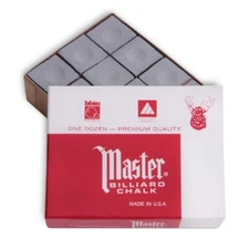 MASTER Pool cue Billiard Premium Quality CHALK - ONE DOZEN - Choose your color