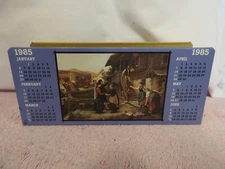 Vtg 1985 Calendar JL Clark Rockford IL Metal Letter  Card Holder