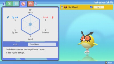 Pokemon Brilliant Diamond Shining Pearl BDSP - Shiny 6IV Hoothoot