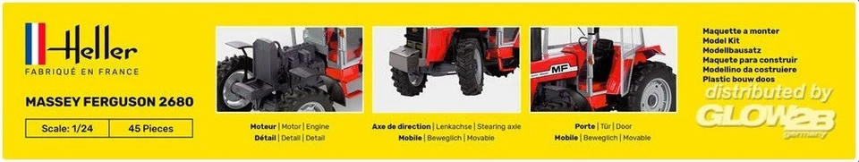 Modello Trattore MASSEY FERGUSON 2640 1/24 - Heller Starter Kit 57402 - Immagine 3 di 4