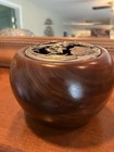 Wood And Pewter Potpourri Bowl. Hand Crafted By Robert Wood. Pewter Lid Signed. — photo 1