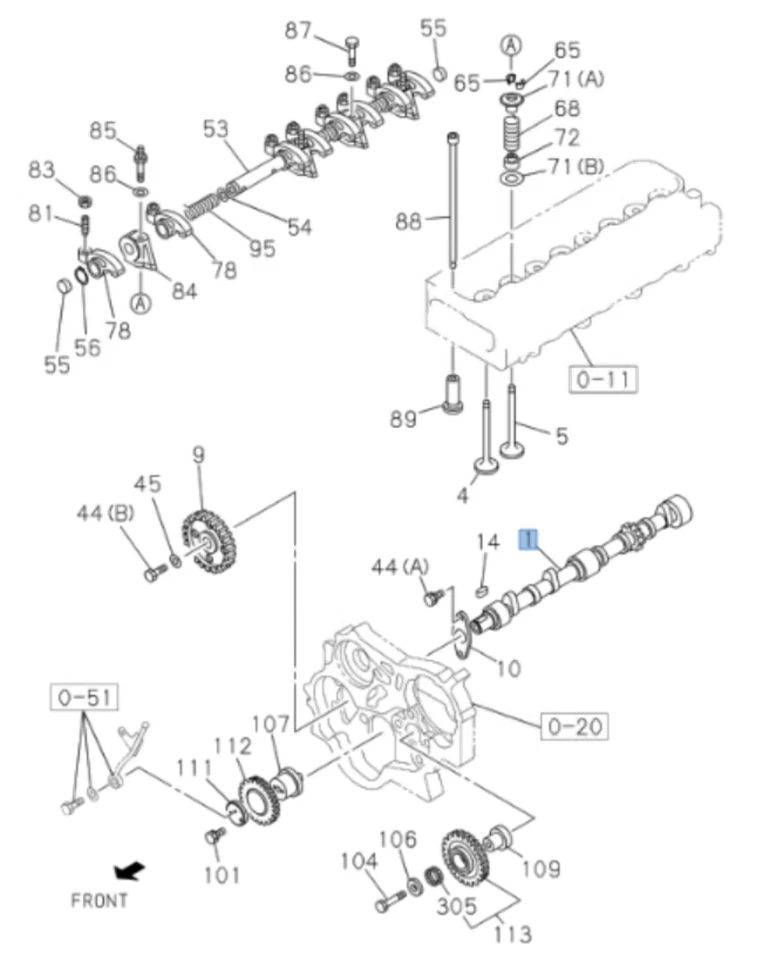 Camshaft For Isuzu NPR 4HF1 4.3L 4HG1T 4.6L 1999-2016 — 第 2/4 张图片