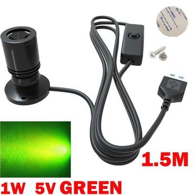 1W Green LED Spotlight USB 5V Mini Lamp Downlight For Showcase Jewelry Shop Bar