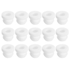 15Pcs 8mm Drill Hole White Rubber Grommets 5.5mm ID Hole Top Hat Grommet