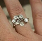Vintage Art Deco 1.25CT Lab Created Round Cut Diamond Wedding Ring 925 Silver