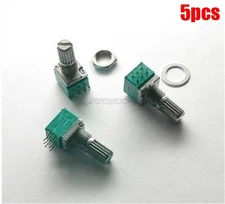 5Pcs B10K 10K Ohm Linear Rotary Potentiometer For Power Amplifier 6 Pin Ic Ne yn