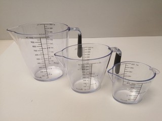 Panteer Messbecher Set – 3 Stück (1L 500ml 250ml) – BPA frei Hitzebeständig
