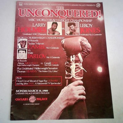 The Unconquered! Larry Holmes vs. Leroy Jones. Caesars Palace, las Vegas, Monday