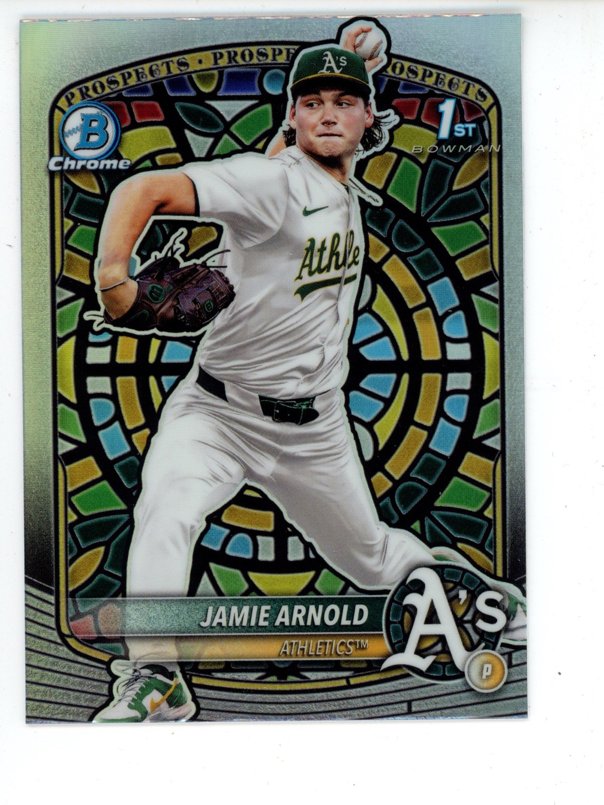2025 Bowman Draft | Jamie Arnold Bowman 1st Chrome Etched in Glass SSP