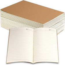 24 Pack Journal Notebook with Lined Paper, Brown Kraft Cover Writing brown