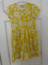 Tucker + Tate Girls' Short Sleeve Yellow And White Cotton Dress Size 6