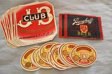 Vintage Label Lot La Credencia Havana & J&B Cigar Box Berghoff Beer