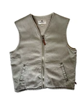 Woolrich Sherpa Lined Vest  Full Zip VTG  Tan Mens Size L