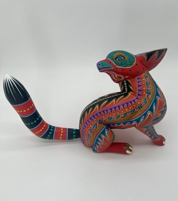 DESERT  FOX- One of a kind wood hand-carved ALEBRIJE from Oaxaca, México
