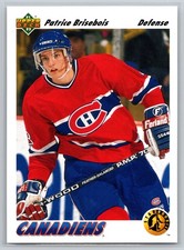 1991-92 Upper Deck #442 Patrice Brisebois Star Rookie RC Montreal Canadiens NHL