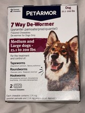 7 Way De-Wormer for Dogs Oral Treatment for Tapeworm Roundworm Hookworms NEW