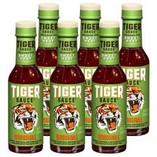Tiger Sauce Original Hot Sauce, 5oz Bottle (Pack of 6) 5 Ounce 