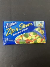 Ziploc Zip'N Steam Medium Cooking Bag-Pack of 10~DISCONTINUED NEW SEALED