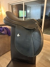 Bates Caprilli 17” CC Air Jump Saddle, Black, fully Adjustable