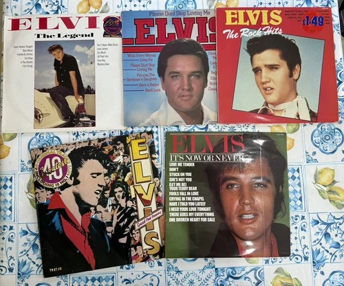 ELVIS PRESLEY Job Lot Vinyl Bundle FIVE Different LP Albums RCA Records EX COND.