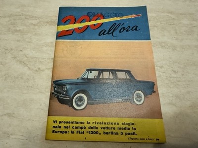 Intrepid Insert 200 H hour 1961 Fiat 1300 Sedan 5 Seater Collectible