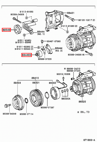 Genuine LandCruiser FZJ80 FZJ79 FZJ78 FZJ76 1FZ Air Conditioner Idler Pulley - Picture 17 of 20